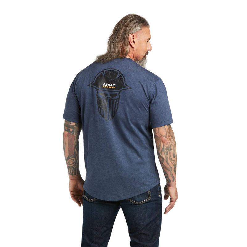Ariat T-Shirts Herren - Rebar Workman Full Cover Blau ( HROFT-6954 )